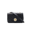Chanel 19B Matelasse Black Mini Flap Bag