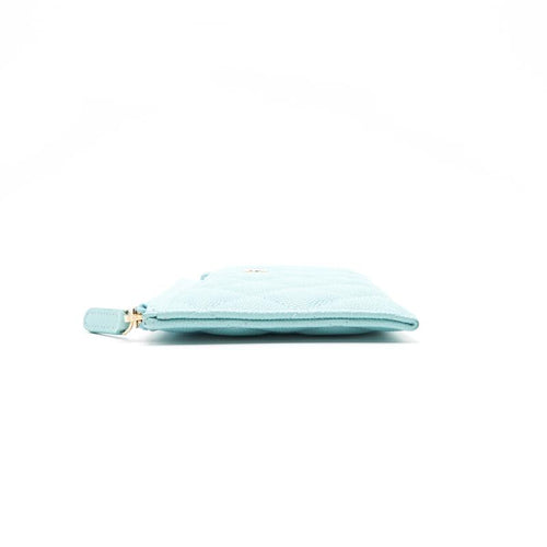 Chanel 19C Caviar Phone &  holder Tiffany Blue