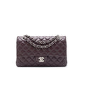Chanel Medium cavier Classical double flap burgundy with