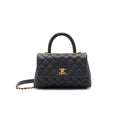 Chanel Caviar Quilted Mini Coco Handle Flap Black with