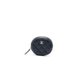 Chanel Caviar Round Coin Purse Dark Navy with L