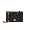 Chanel Medium Diana Bag black with 24K