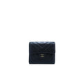 Chanel Black Chevron Lambskin Wallet