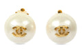 CHANEL CC FAUX PEARL EARRINGS