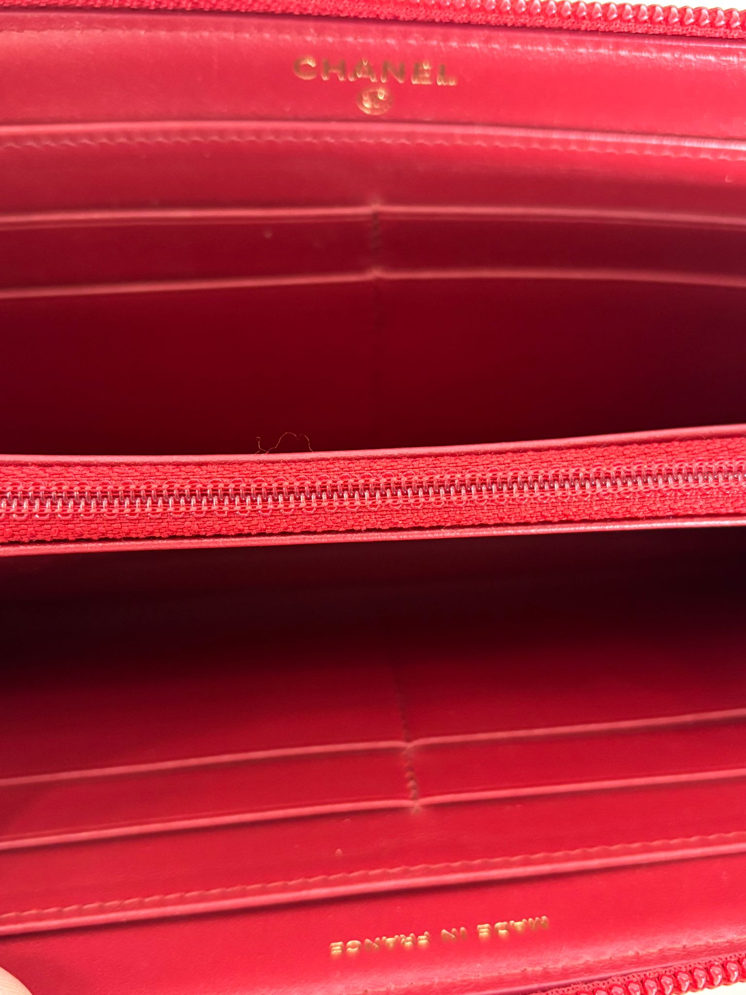 CHANEL CHEVRON QUILTED LAMBSKIN LEATHER BOY YEN WALLET