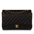 Chanel Classic Flap Bag - Black Maxi