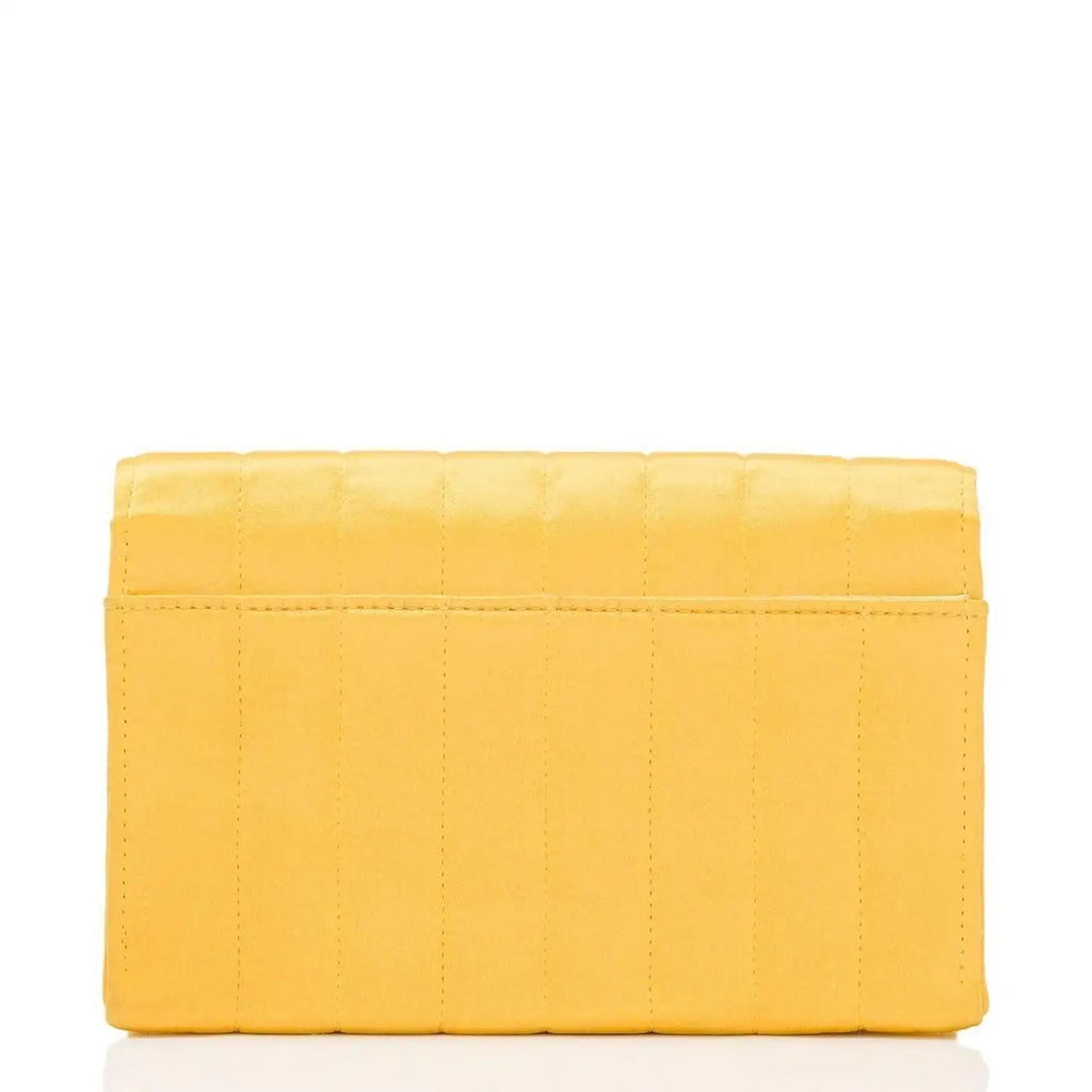 CHANEL VINTAGE VERTICAL QUILTED SATIN MINI FLAP BAG