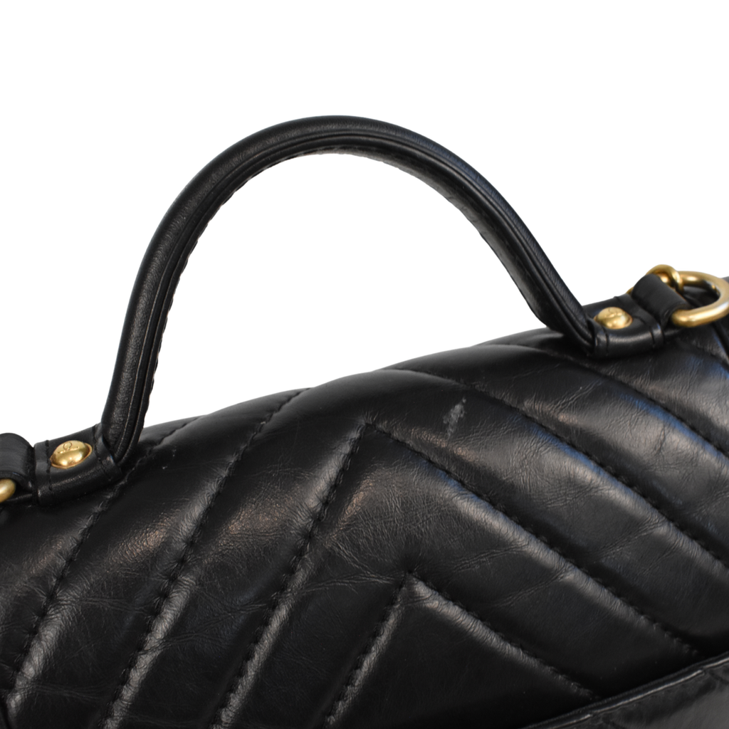 Chanel 'Chevron Top Handle' Flap Bag