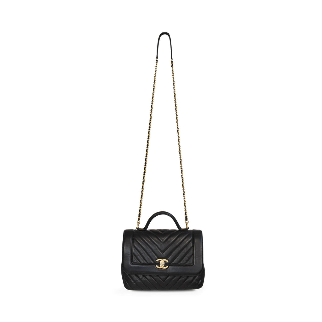 Chanel 'Chevron Top Handle' Flap Bag