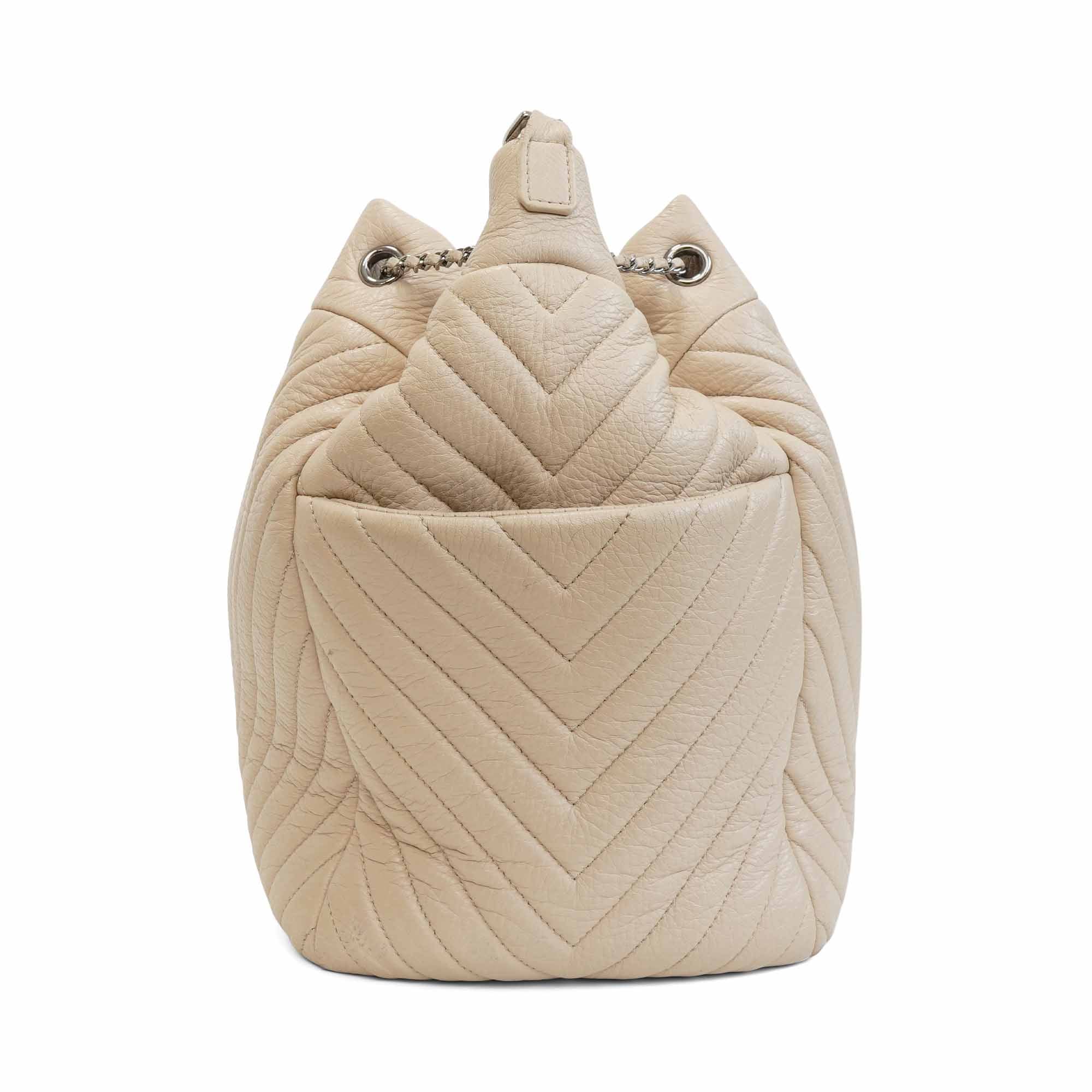 Chanel Chevron Quilted Bucket Bag
