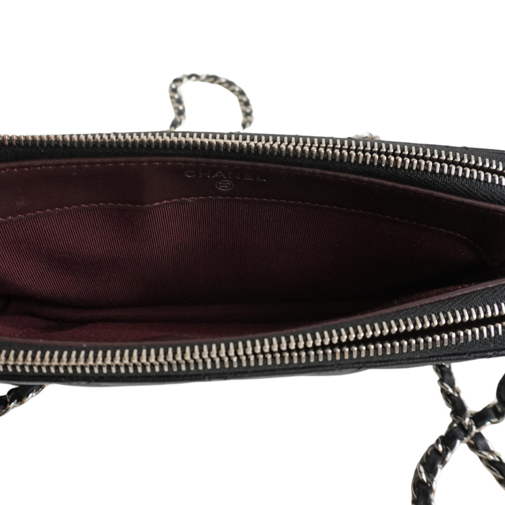 Chanel Double Zip Clutch Bag
