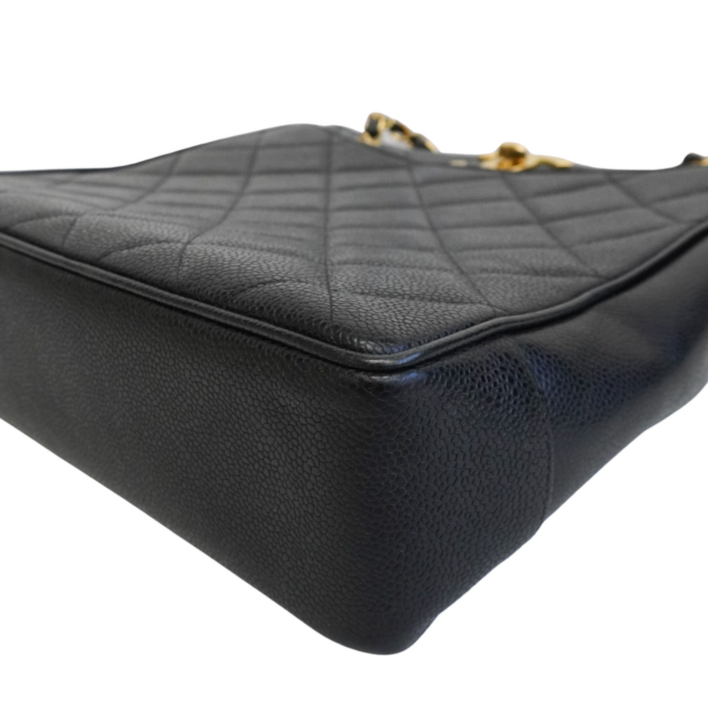 Chanel Quilted Caviar Tote Bag
