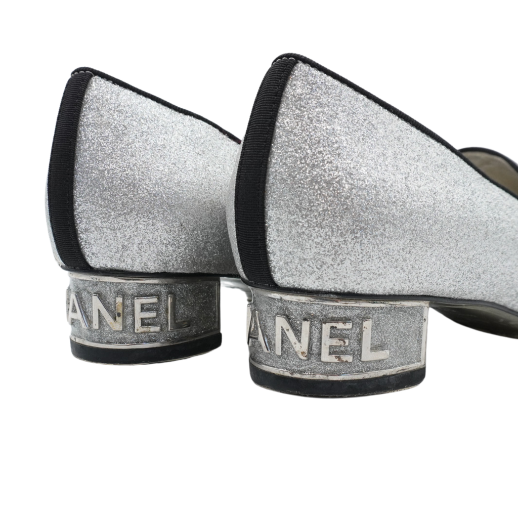 Chanel 'Logo Heel' Kitten Heels - Women's 36.5