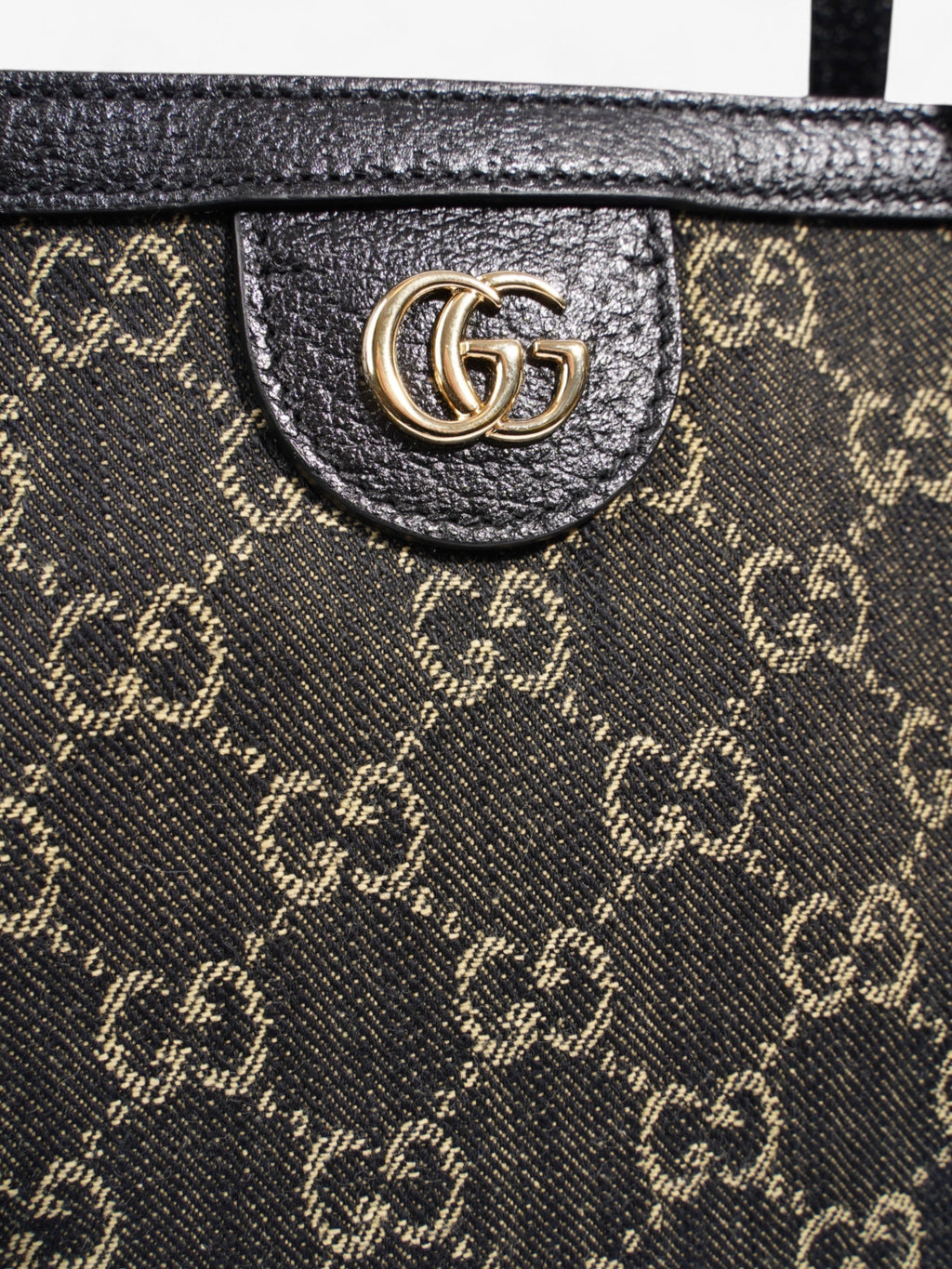 Gucci GG Ophidia Tote Black / GG Supreme Denim Medium