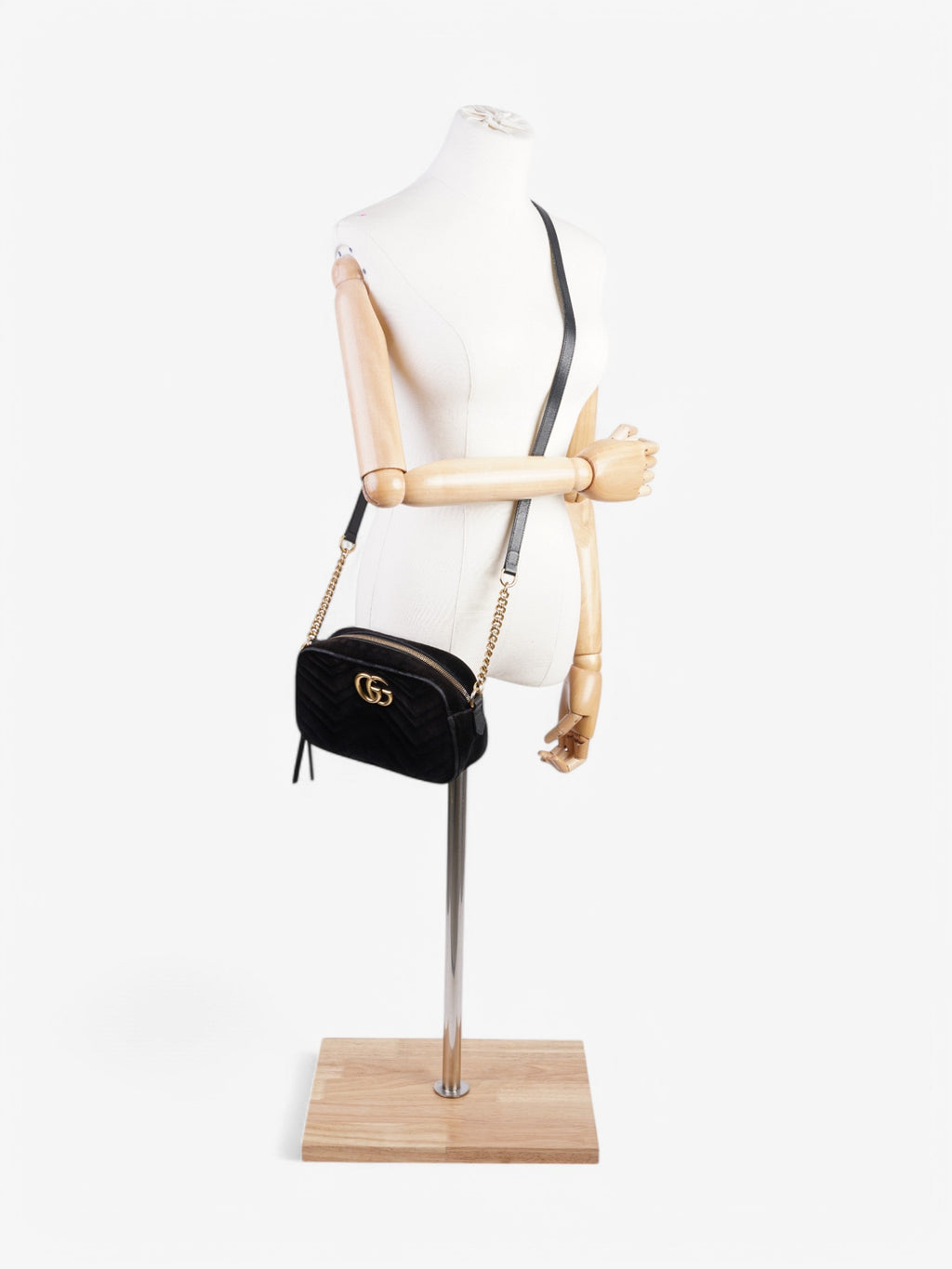 Gucci GG Marmont Black Velvet Small