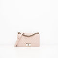 Chanel Le Boy Medium Pink Grained Calfskin GHW