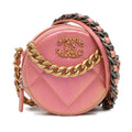 Chanel 19 Round Lambskin Clutch With Chain (SHG-62C0pv)