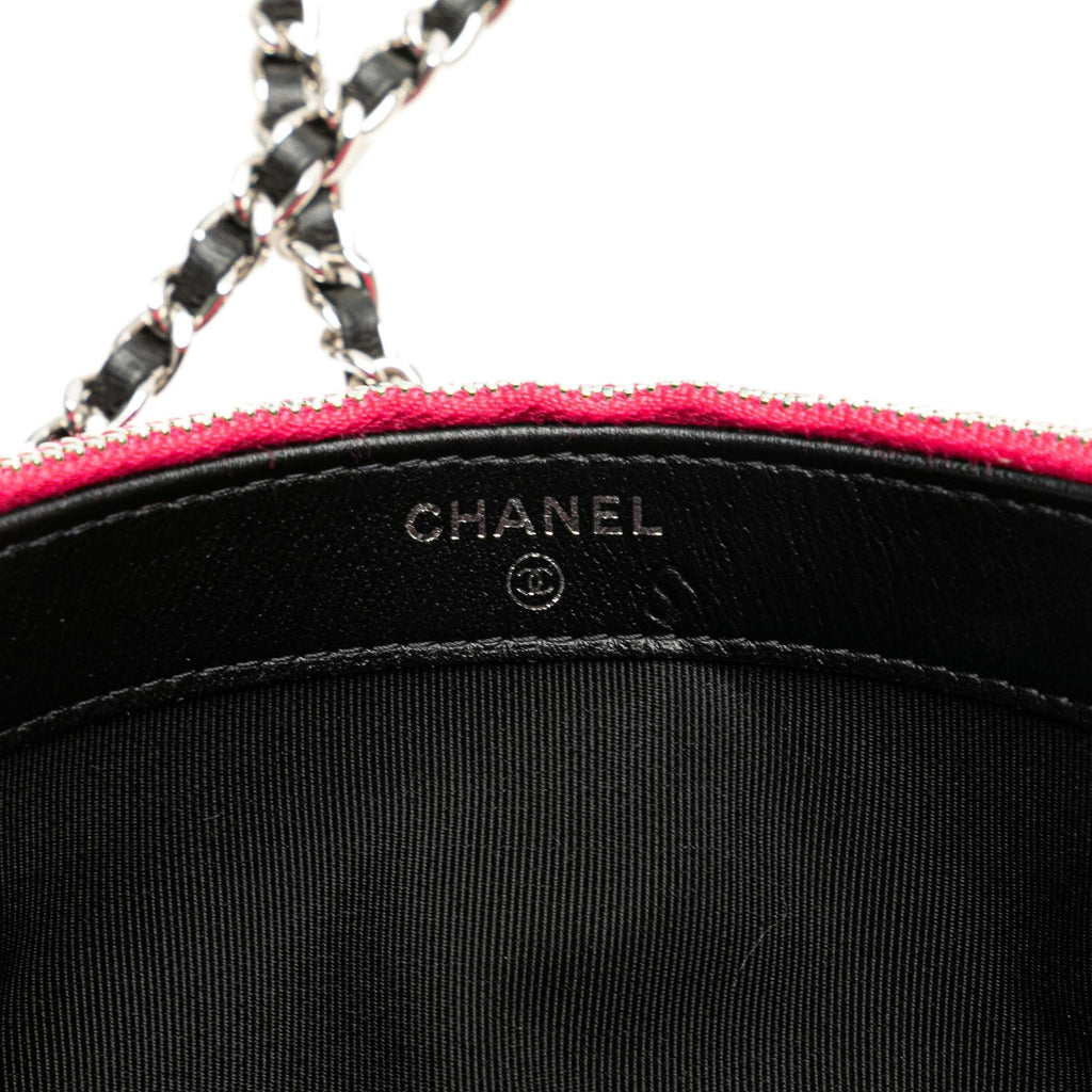 Chanel Bicolor Patent Double Zip Wallet on Chain