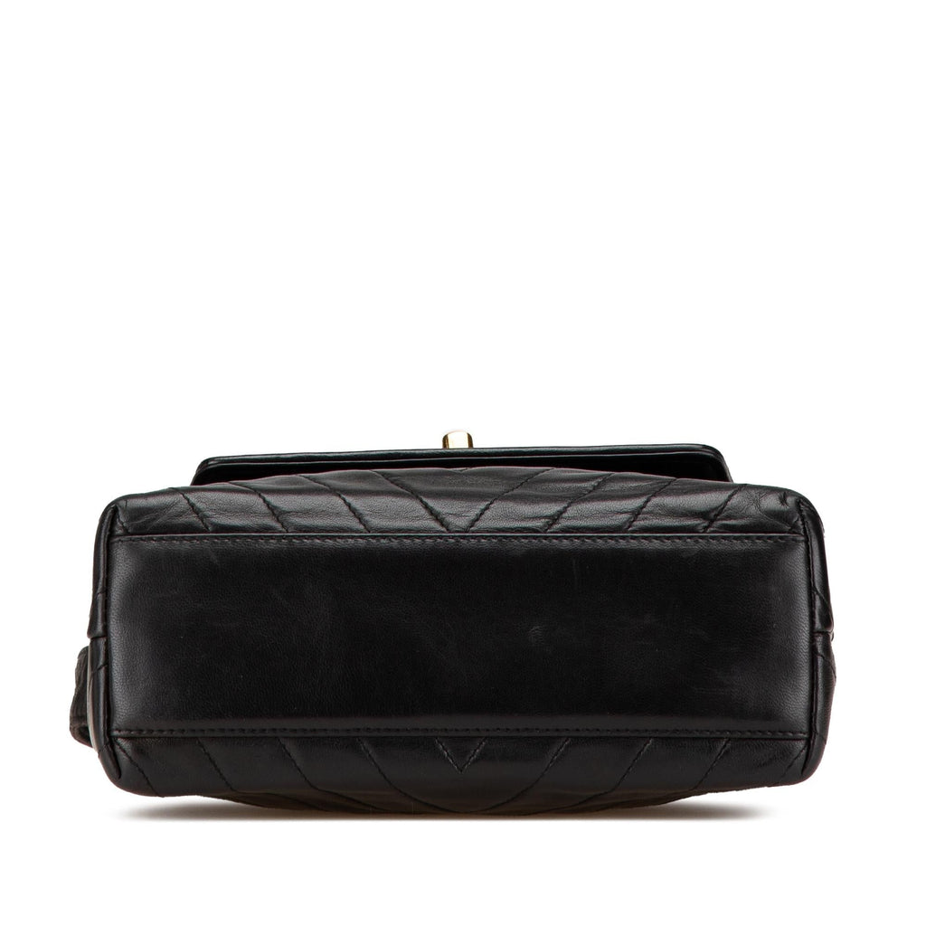 Chanel CC Chevron Lambskin Flap