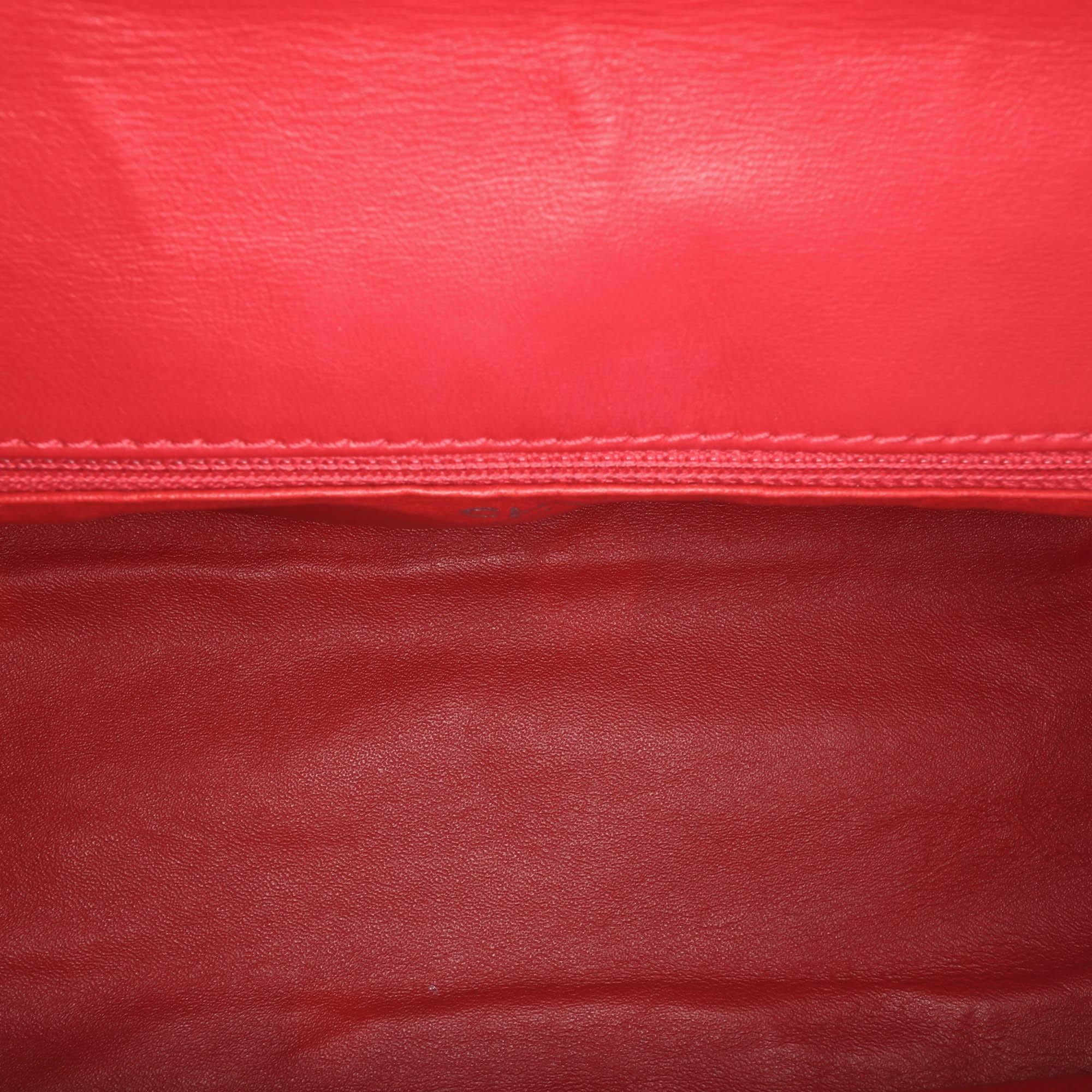 Chanel CC Chevron Patent Accordion Single Flap