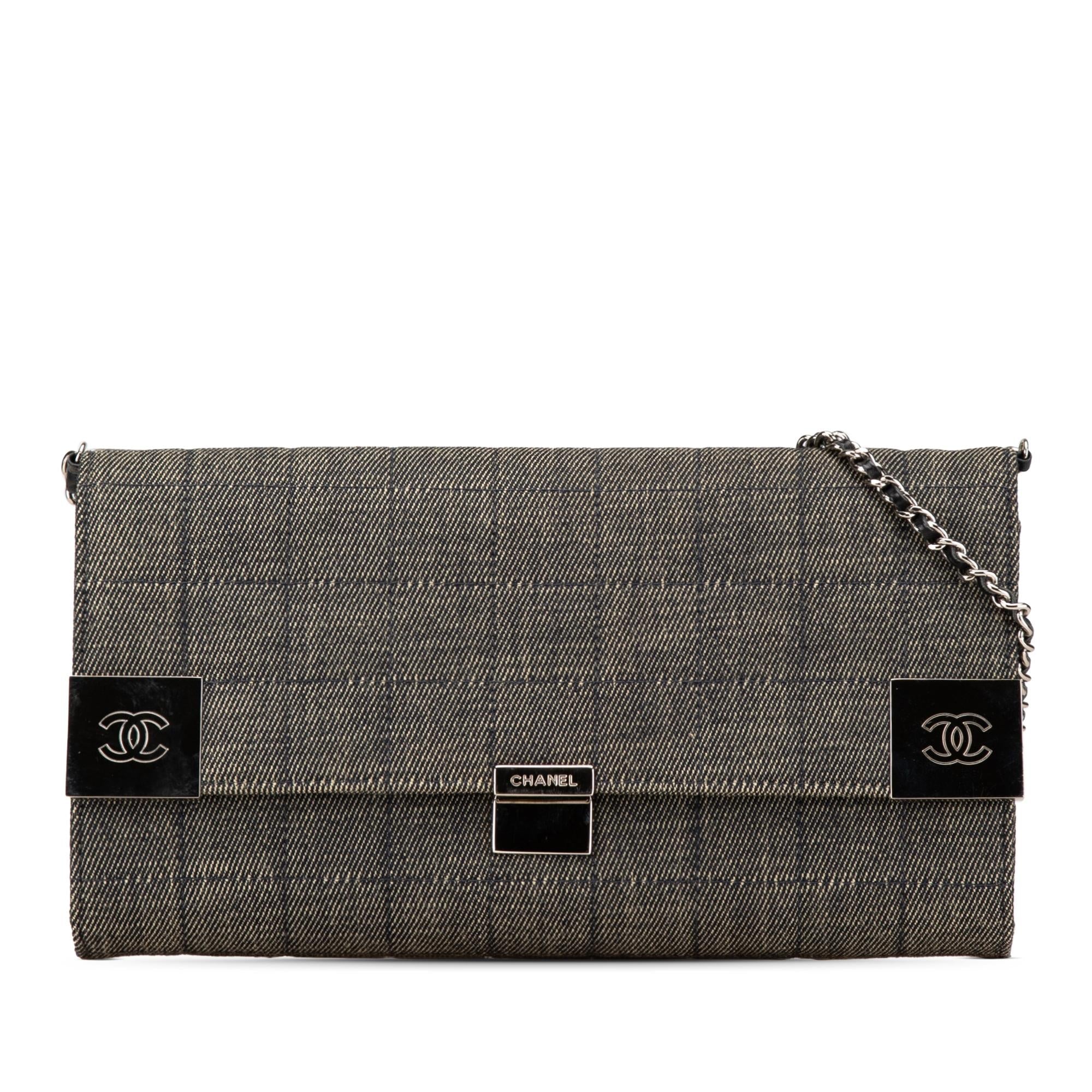 Chanel CC Choco Bar Denim Chain Flap