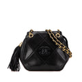 Chanel CC Quilted Lambskin Tassel Crossbody