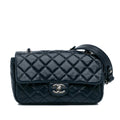 Chanel CC Quilted Perforated Lambskin Single Flap