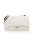 Chanel Caviar Leather Bijoux Chain Jumbo Single Flap Bag