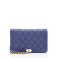 Chanel Caviar Leather Boy Wallet on Chain