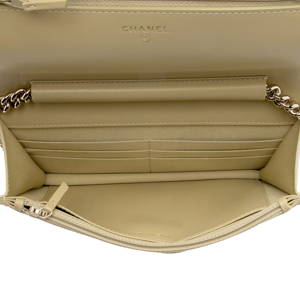 Chanel Caviar Leather Boy Wallet on Chain