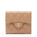 Chanel Caviar Leather CC Flap Compact Wallet