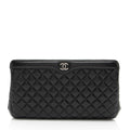 Chanel Caviar Leather CC Frame Clutch (SHF-sS7xNc)