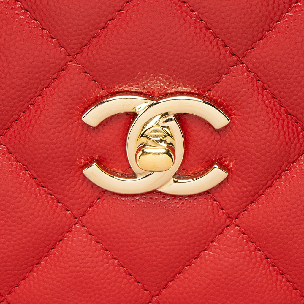 Chanel Caviar Leather CC Large Shopping Tote