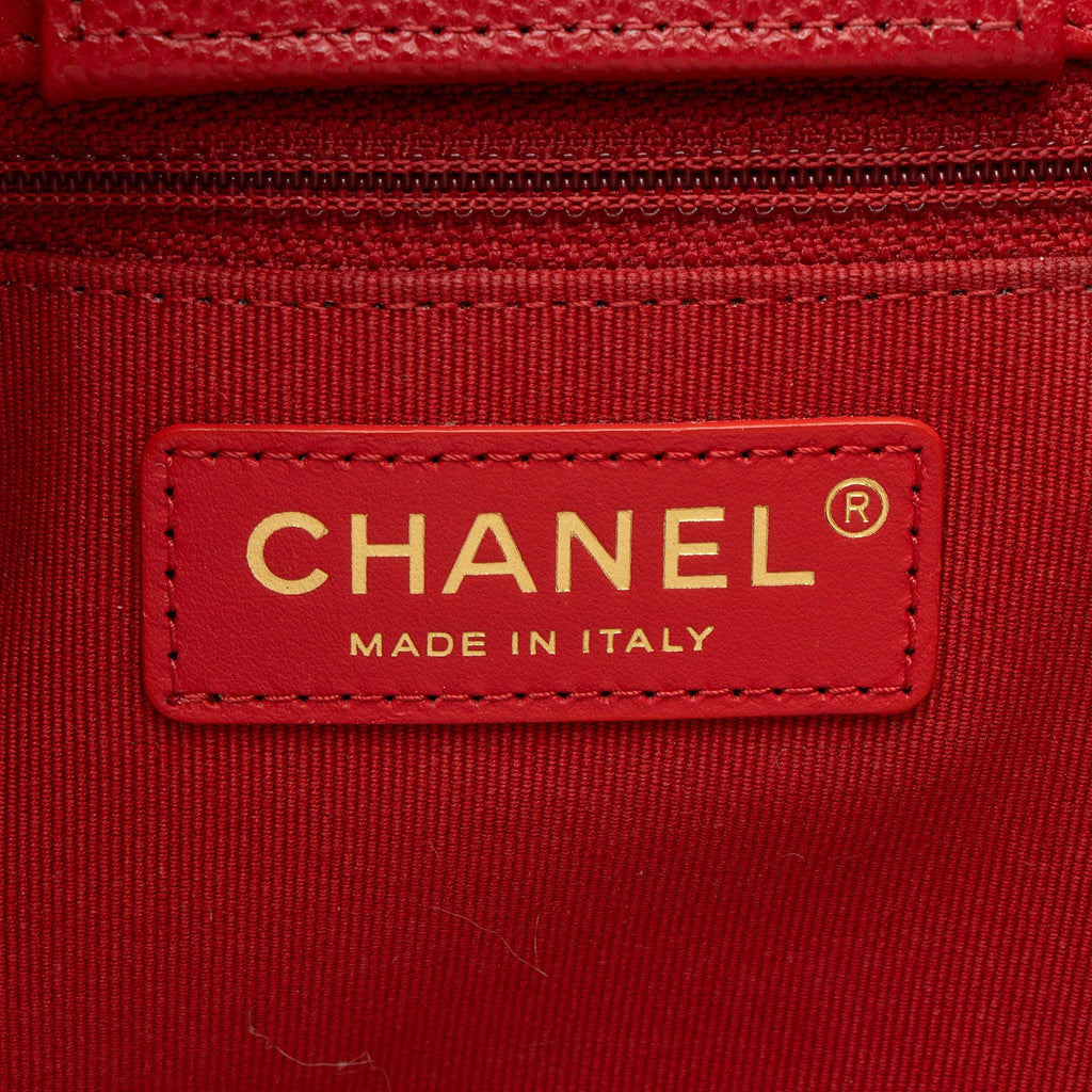 Chanel Caviar Leather CC Large Shopping Tote