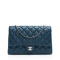 Chanel Caviar Leather Chain Flap Clutch