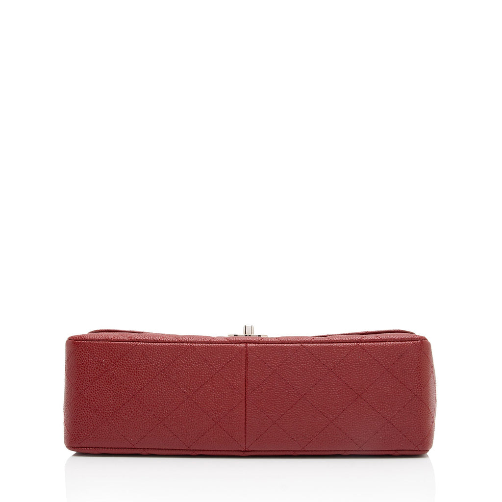 Chanel Caviar Leather Classic Jumbo Single Flap Bag (SHF-xdYaEs)