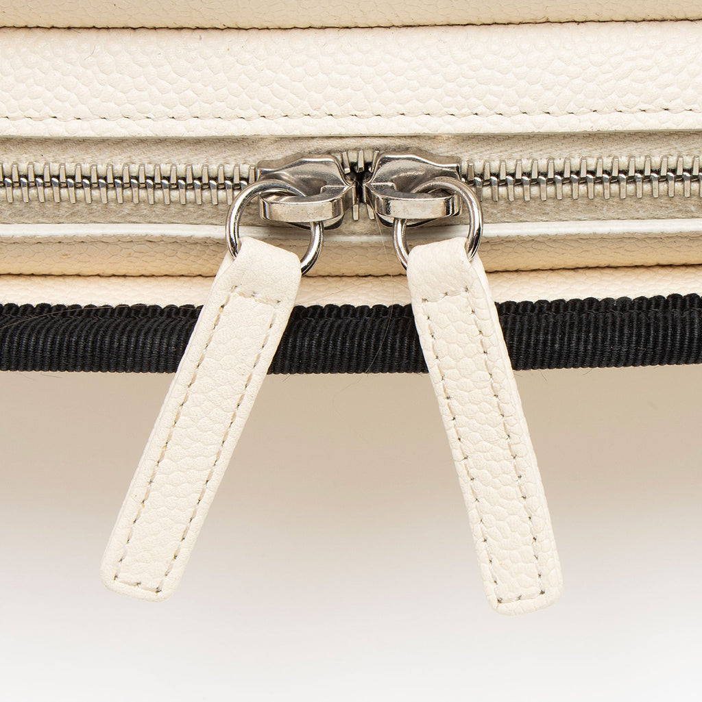 Chanel Caviar Leather Grosgrain CC Top Handle