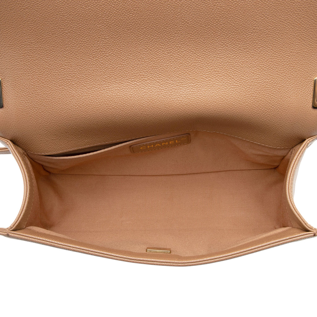 Chanel Caviar Leather Old Medium Boy Bag
