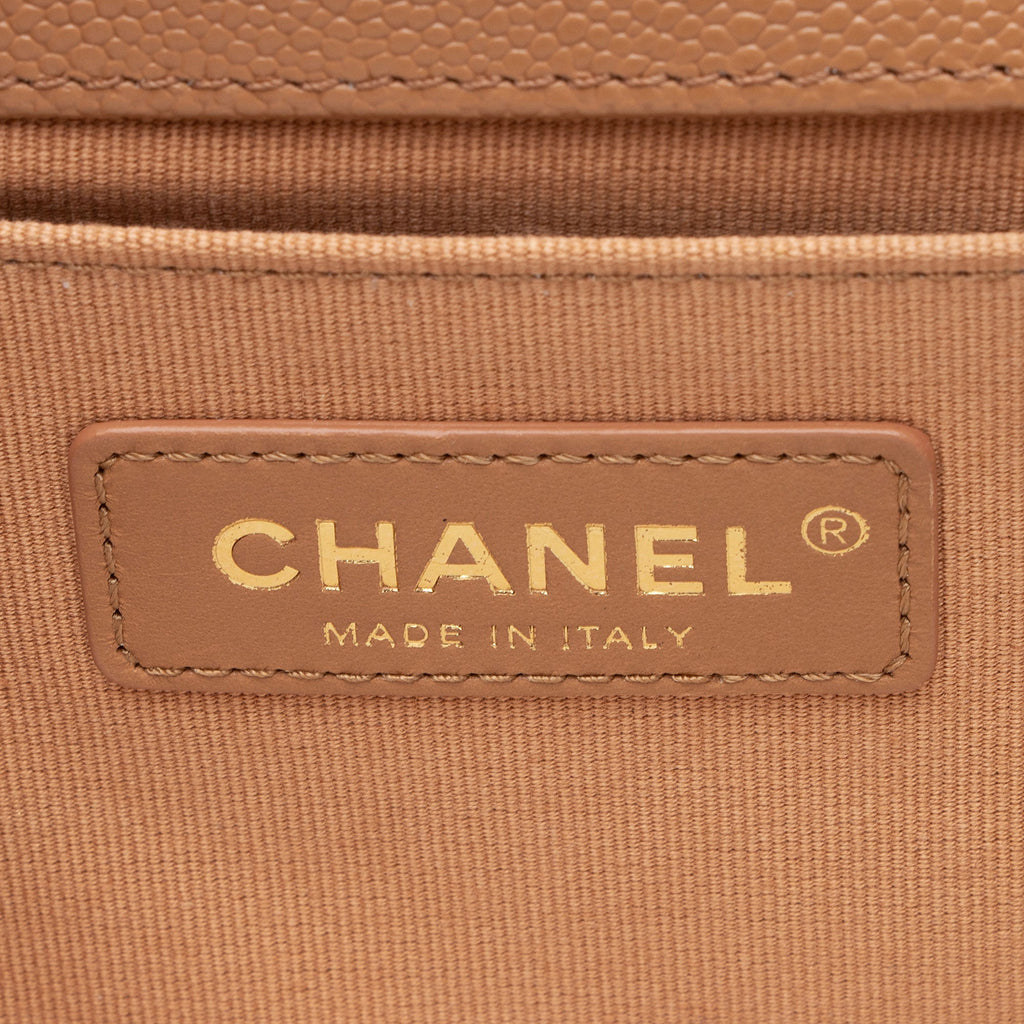 Chanel Caviar Leather Old Medium Boy Bag