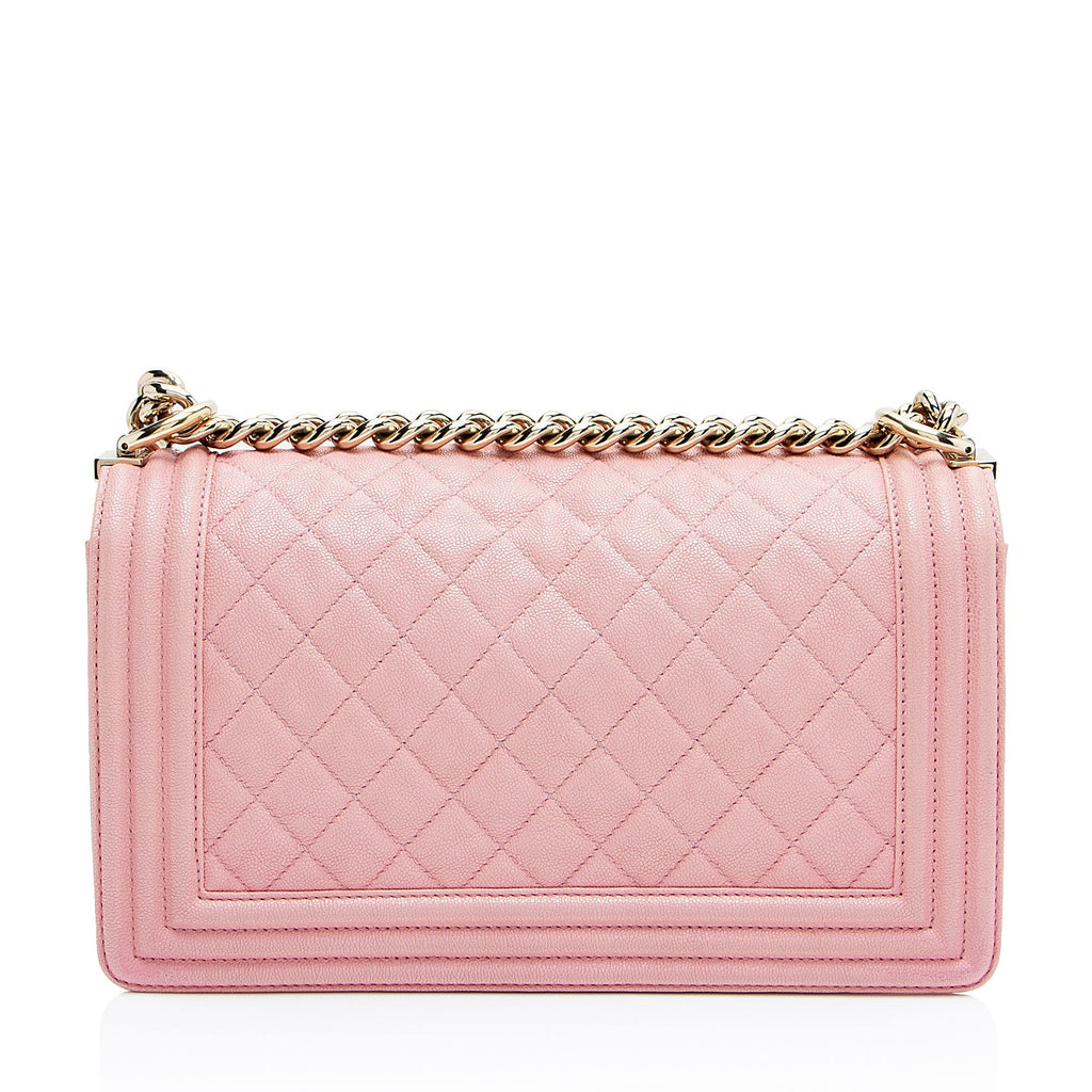 Chanel Caviar Leather Old Medium Boy Bag