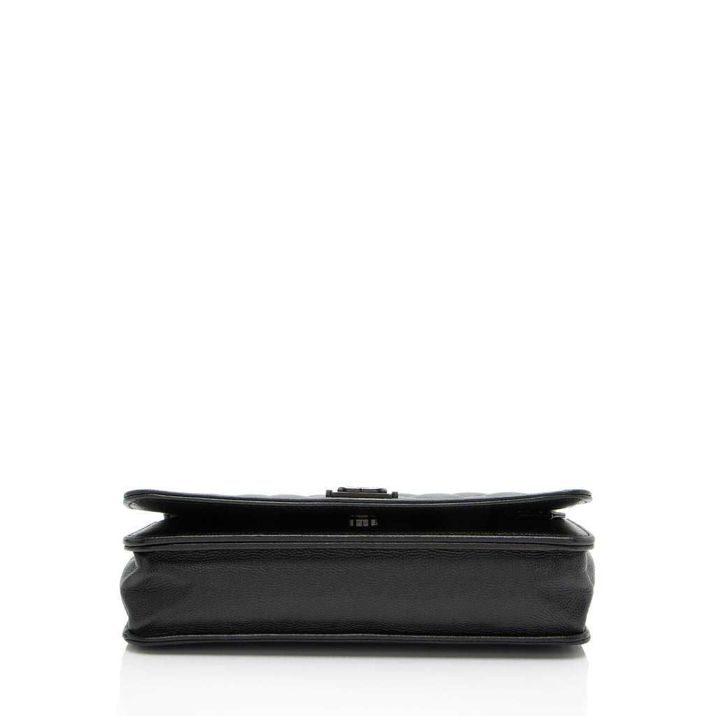 Chanel Caviar Leather So Black Boy Wallet on Chain