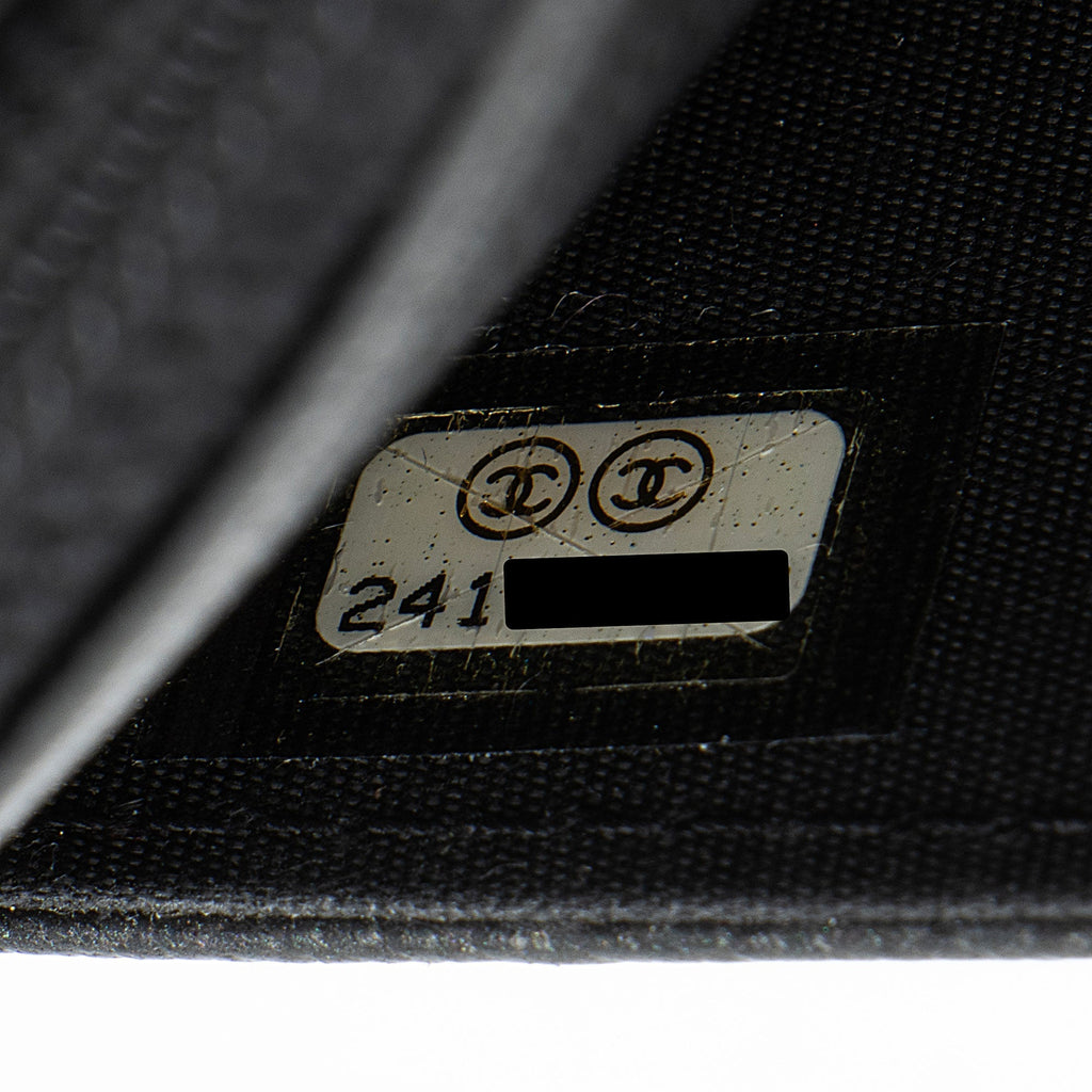 Chanel Caviar Leather So Black Boy Wallet on Chain