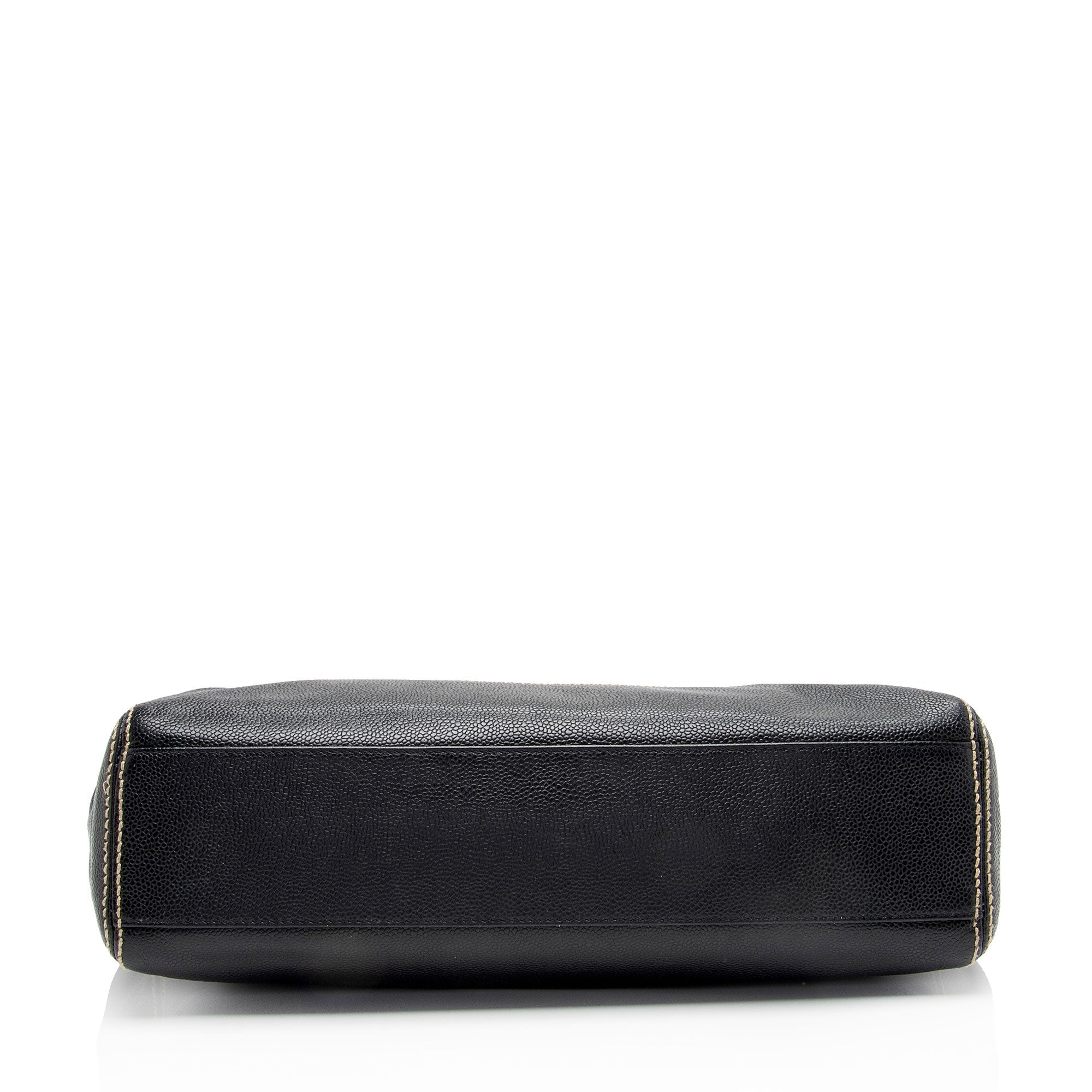 Chanel Caviar Leather Stitched CC Flap Satchel (SHF-ewpcah)