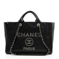 Chanel Caviar Leather Studded Deauville Large Tote