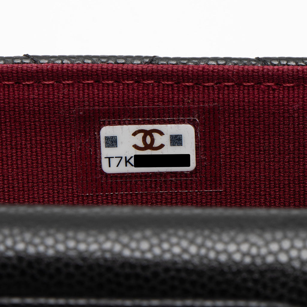 Chanel Caviar Leather Twist You Buttons Chain Belt Bag