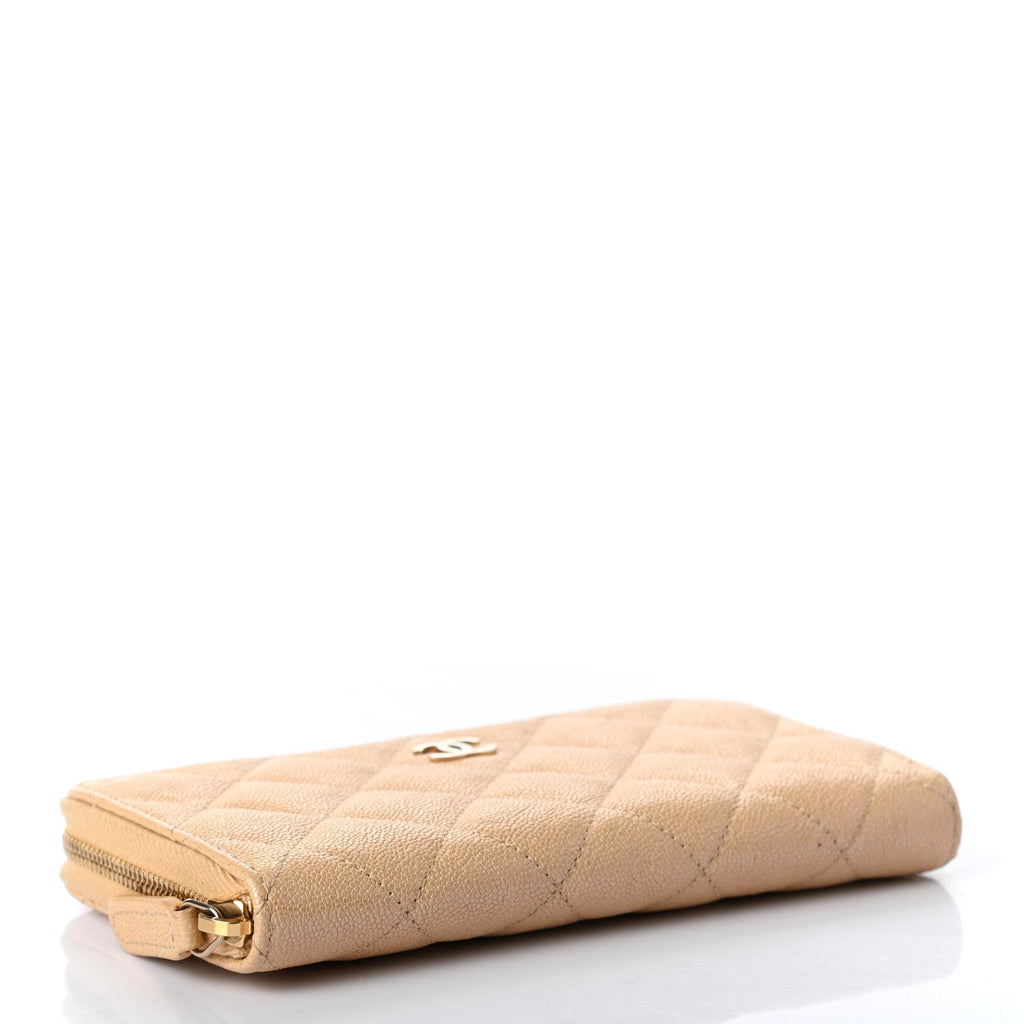 CHANEL IRIDESCENT CAVIAR QUILTED LEATHER WALLET