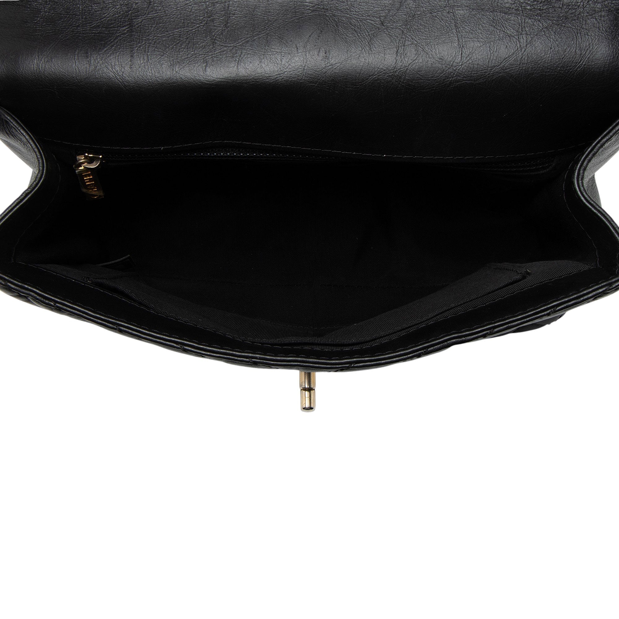 Chanel Chevron Calfskin Timeless Flap Top Handle