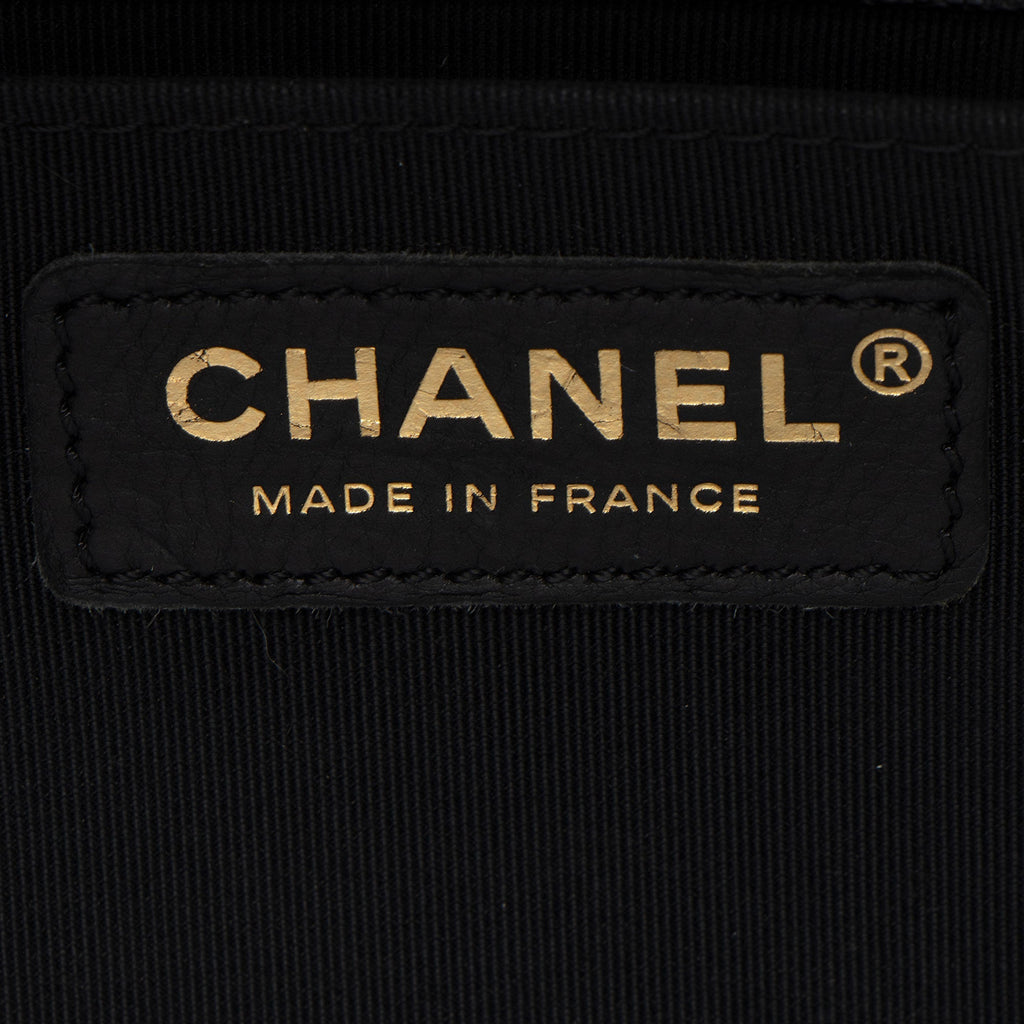 Chanel Chevron Caviar Leather Old Medium Boy Bag
