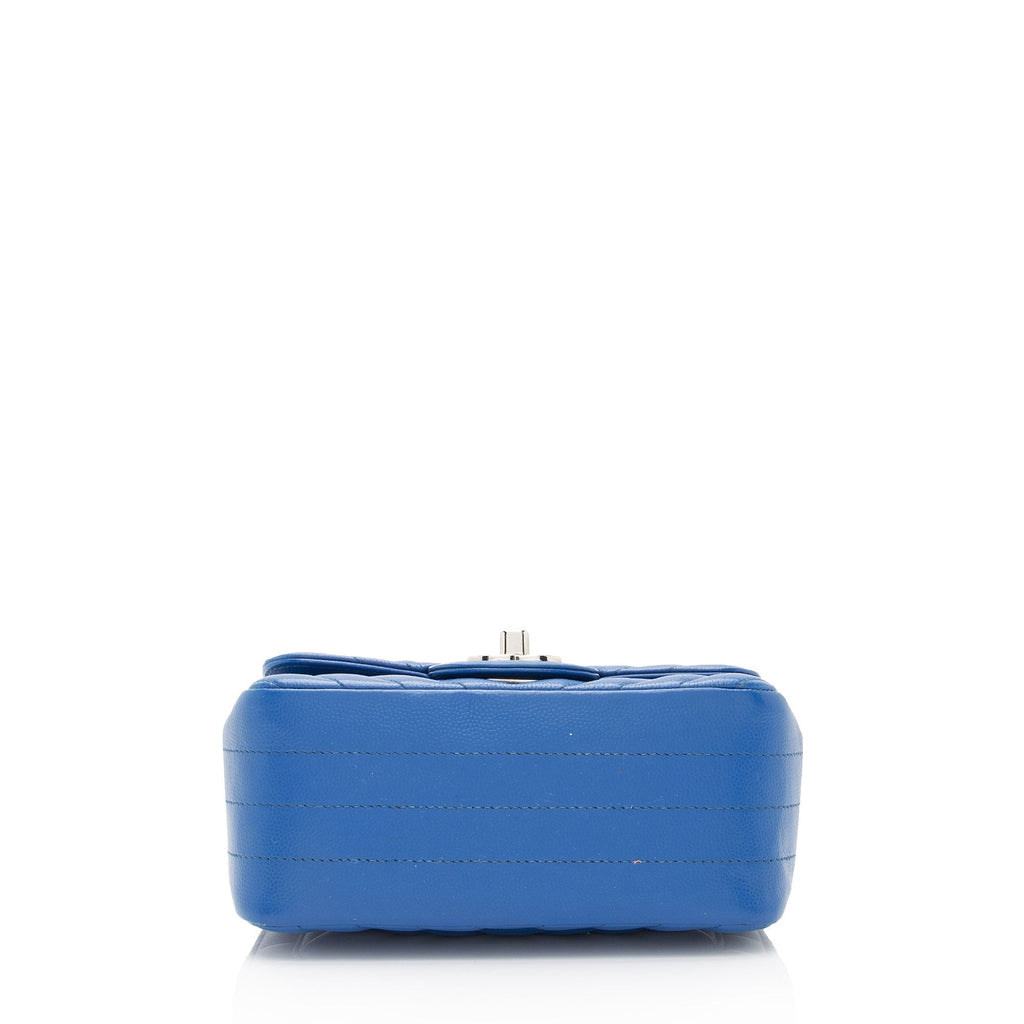 Chanel Chevron Caviar Leather Square Mini Flap Bag (SHF-OSPKli)
