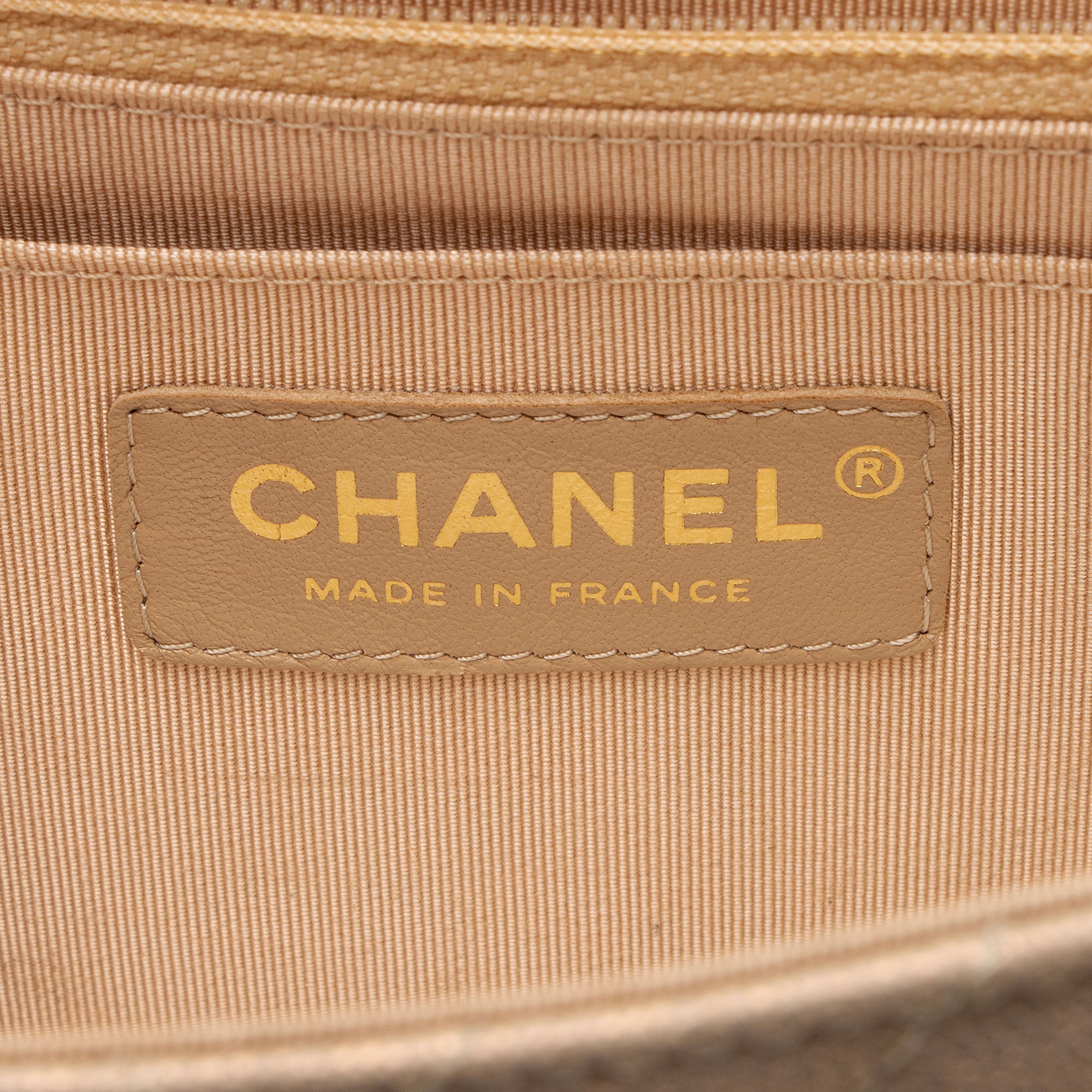 Chanel Chevron Metallic Caviar Leather Statement Small Flap Bag